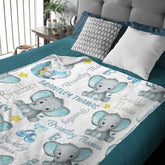 Personalized Name Elephant Baby Blanket